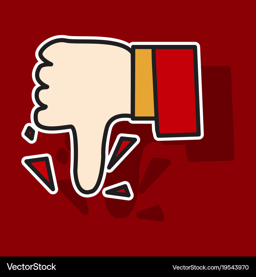 Unlike icon sticker web pointer in eps 10 vector image