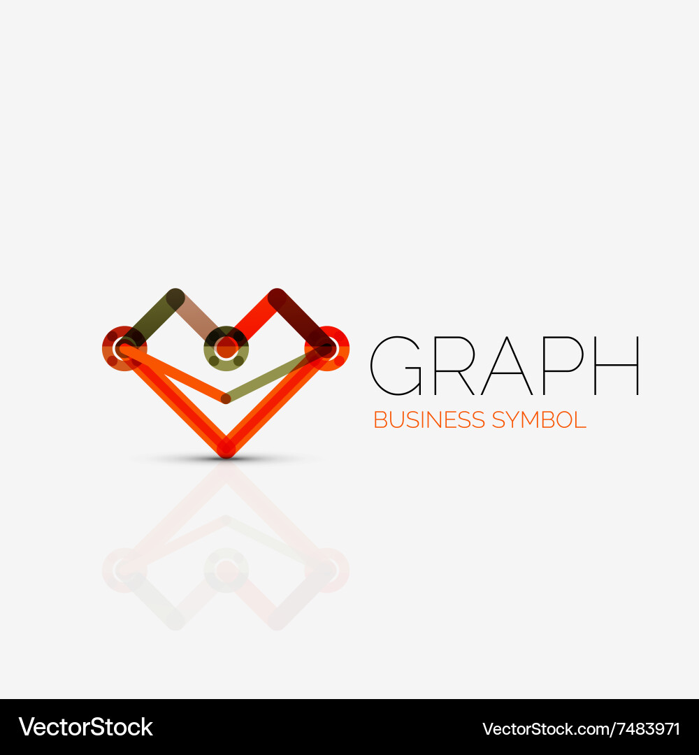Abstract logo idea linear chart or graph Vector Image