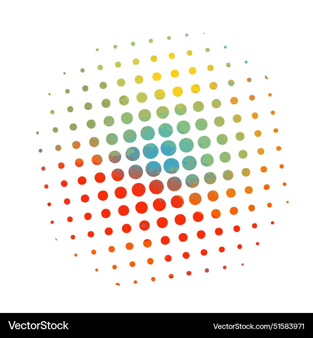 Colored abstractions with halftone dots not ai Vector Image