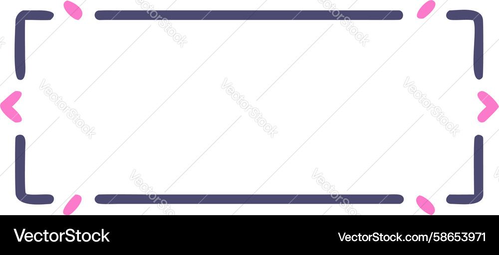 Dashed rectangle with rounded inner corners Vector Image