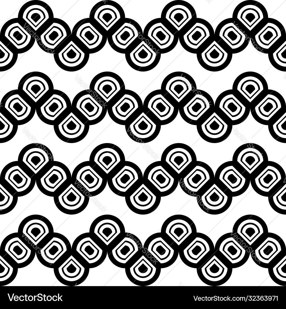 Design seamless monochrome grating zigzag pattern Vector Image