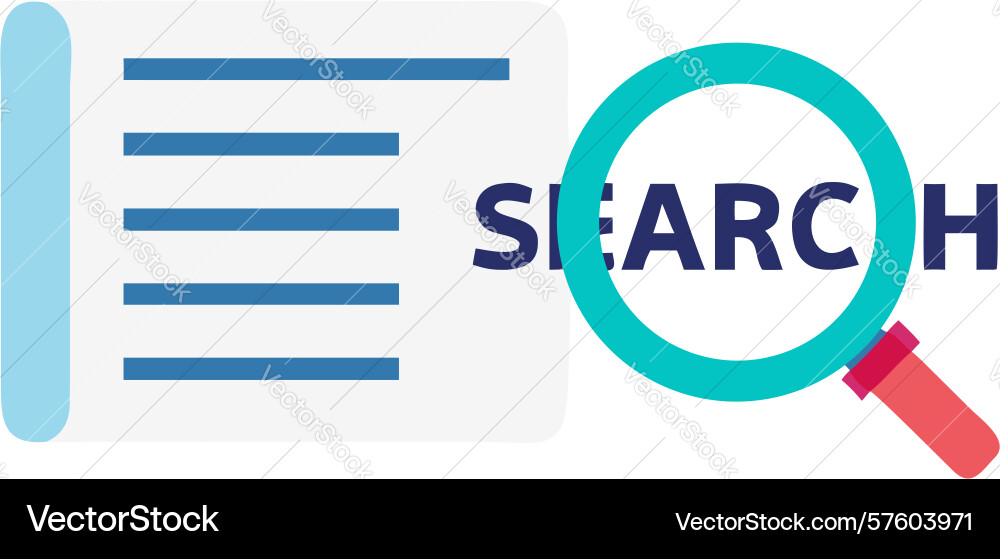 Document content search and find icon design vector image