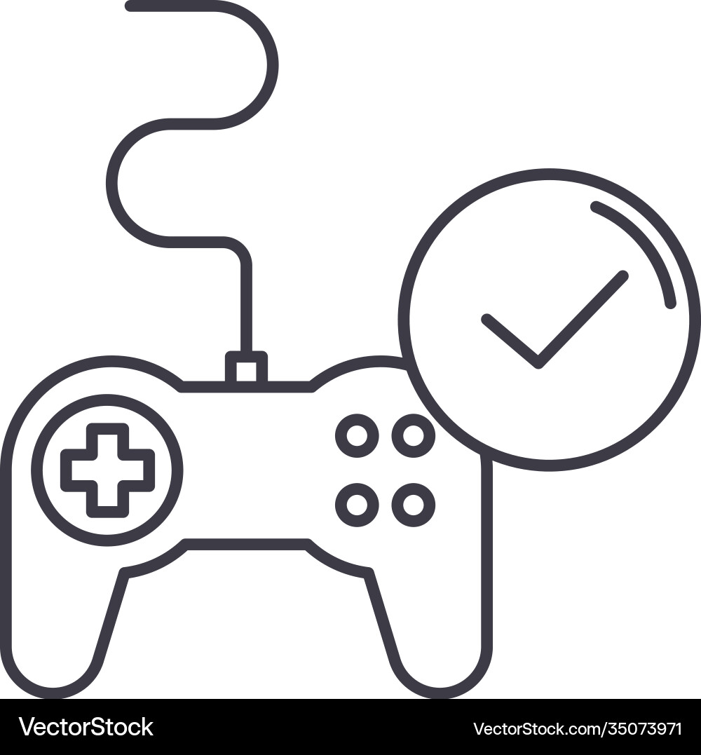 Gamification icon linear isolated Gamification icon linear isolated vector image