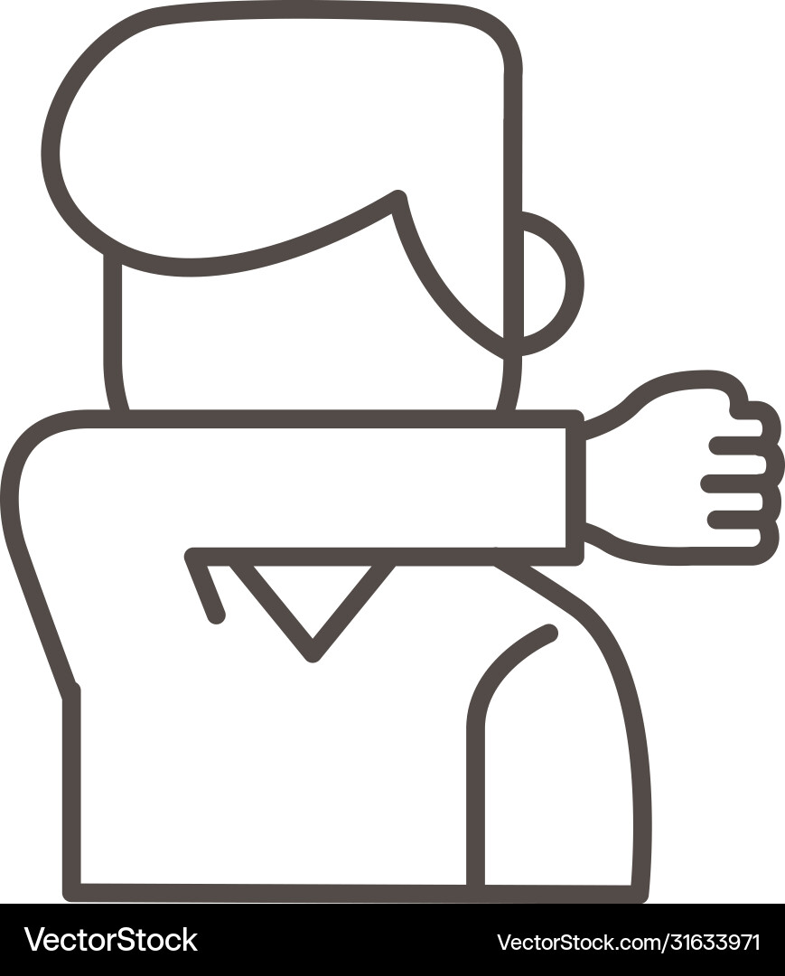 Husten Person Icon - Gesundheitswarnung Vektorbild