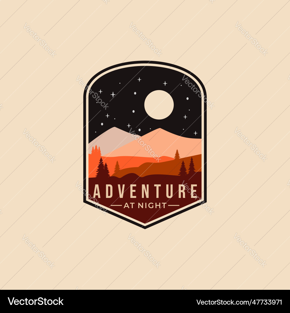Landscape outdoor at night graphic Landscape outdoor at night graphic vector image