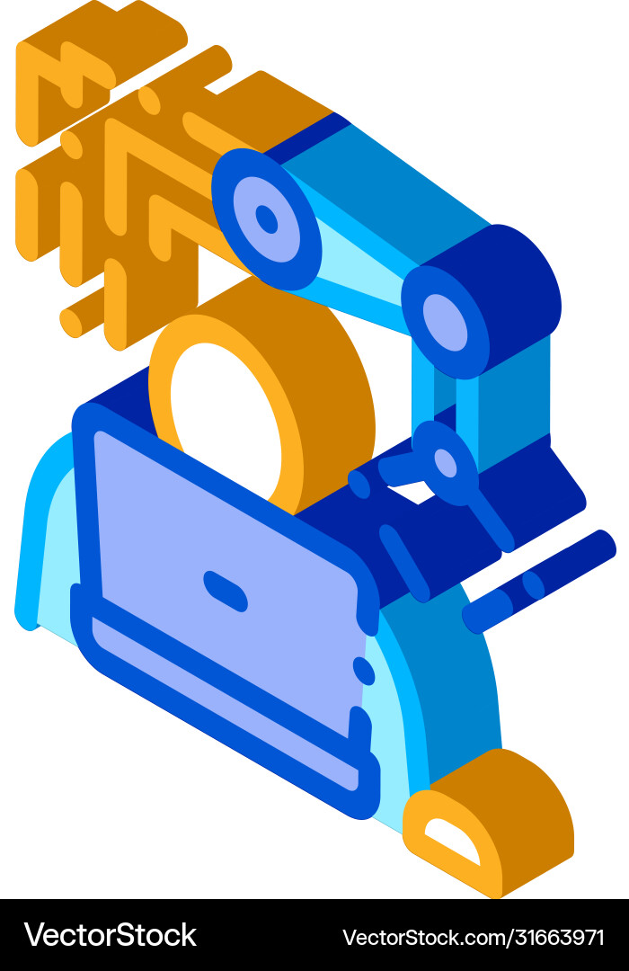 Programmierung Roboter isometric icon Programmierung Roboter isometric icon vektorbild