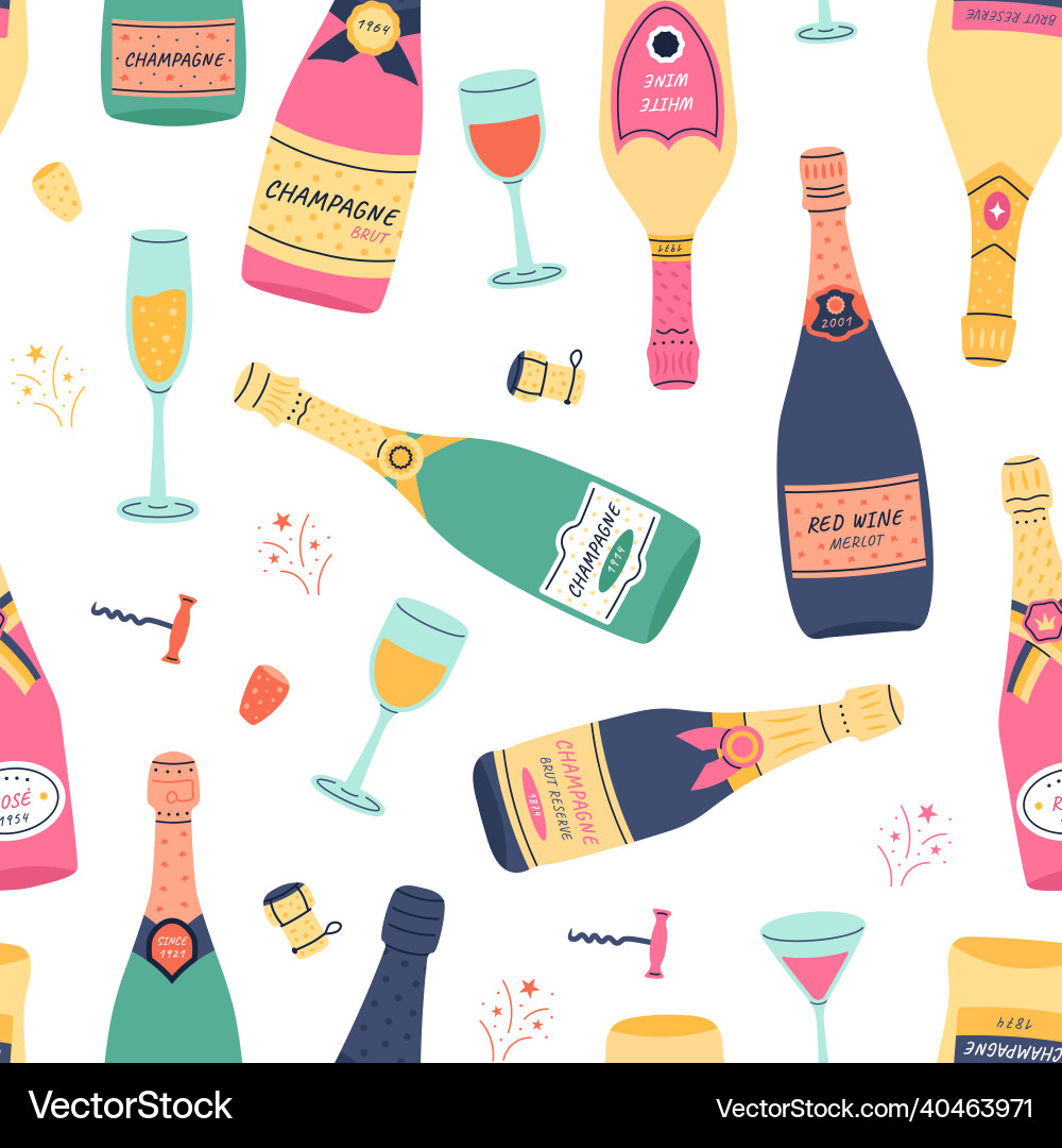 Seamless print with doodle red and white sparkling Seamless print with doodle red and white sparkling vector image