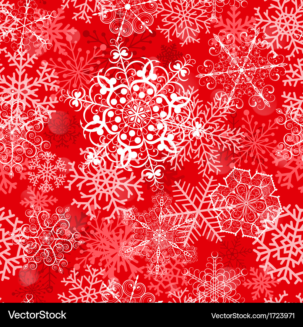 Snowflake Christmas Seamless Pattern vector image