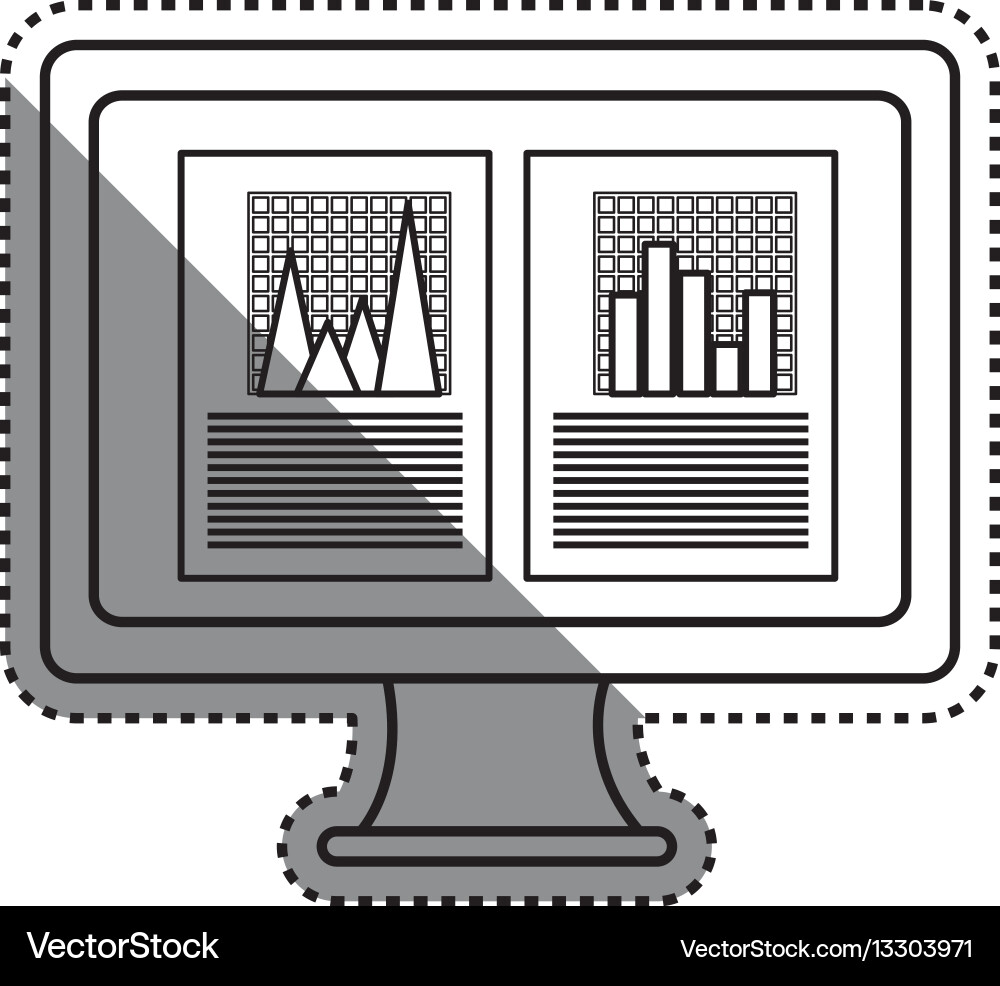 Statistic graph report vector image