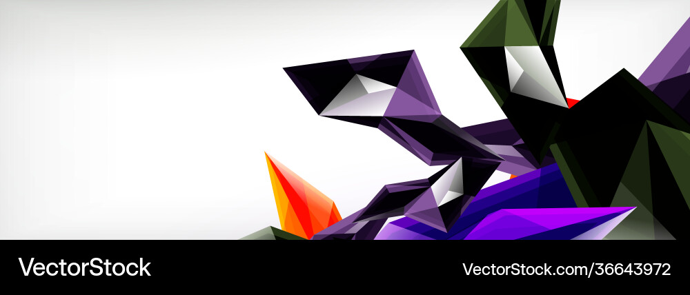 3d triangles and pyramids abstract Vector Image