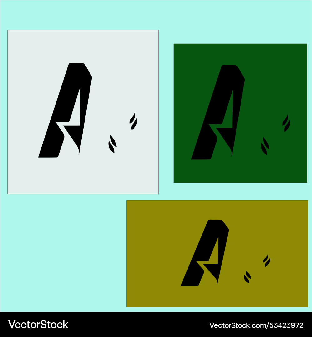 A logo with an attractive shape and color combinat A logo with an attractive shape and color combinat Vector Image