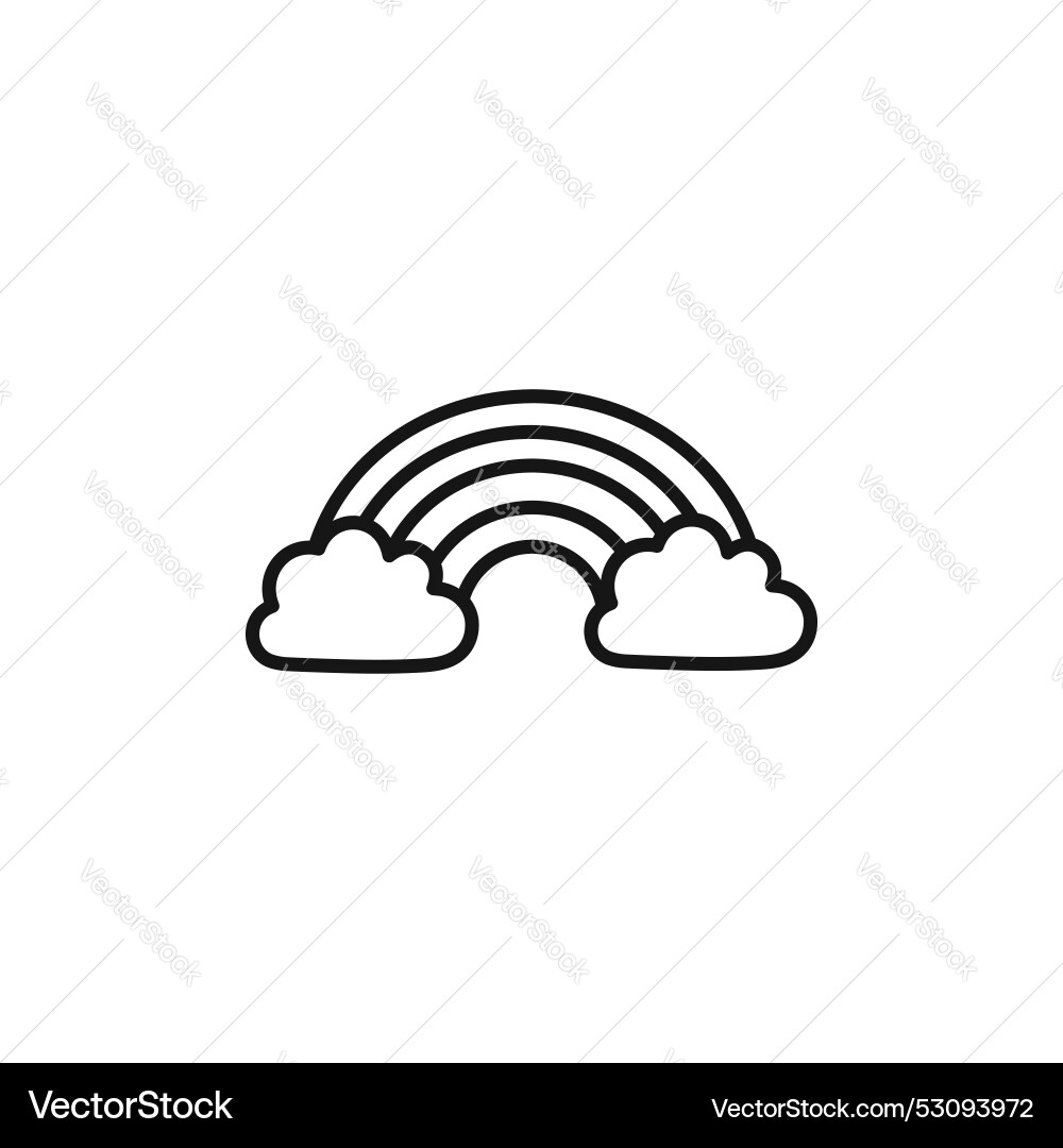 Cloud rainbow icon isolated on white background – Royalty-Free Vector ...