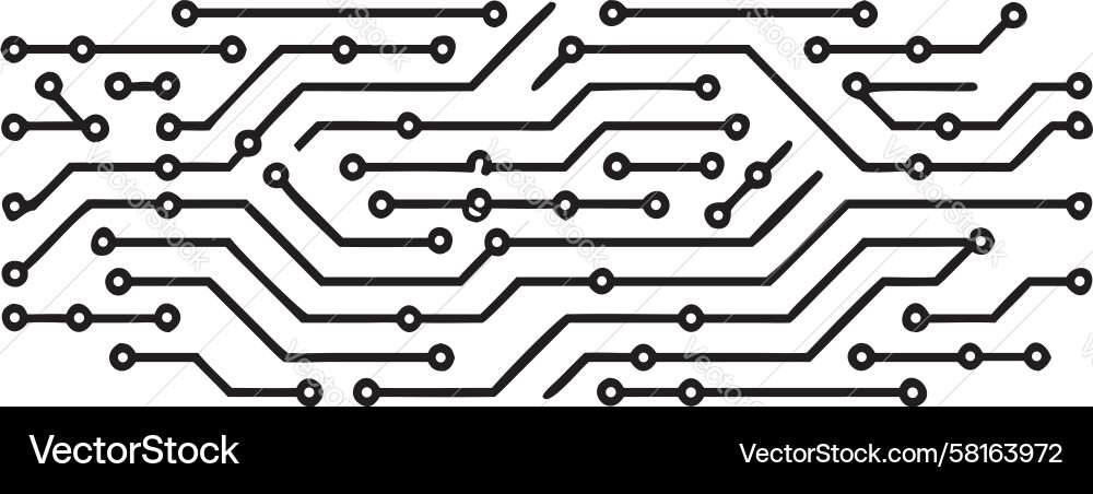 Complex Circuit Network Pattern Vector Image