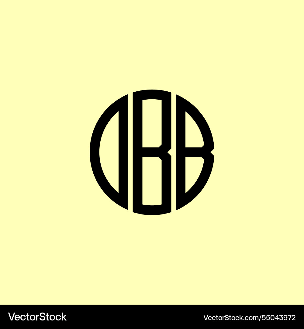 Creative rounded initial letters dbc logo Vector Image