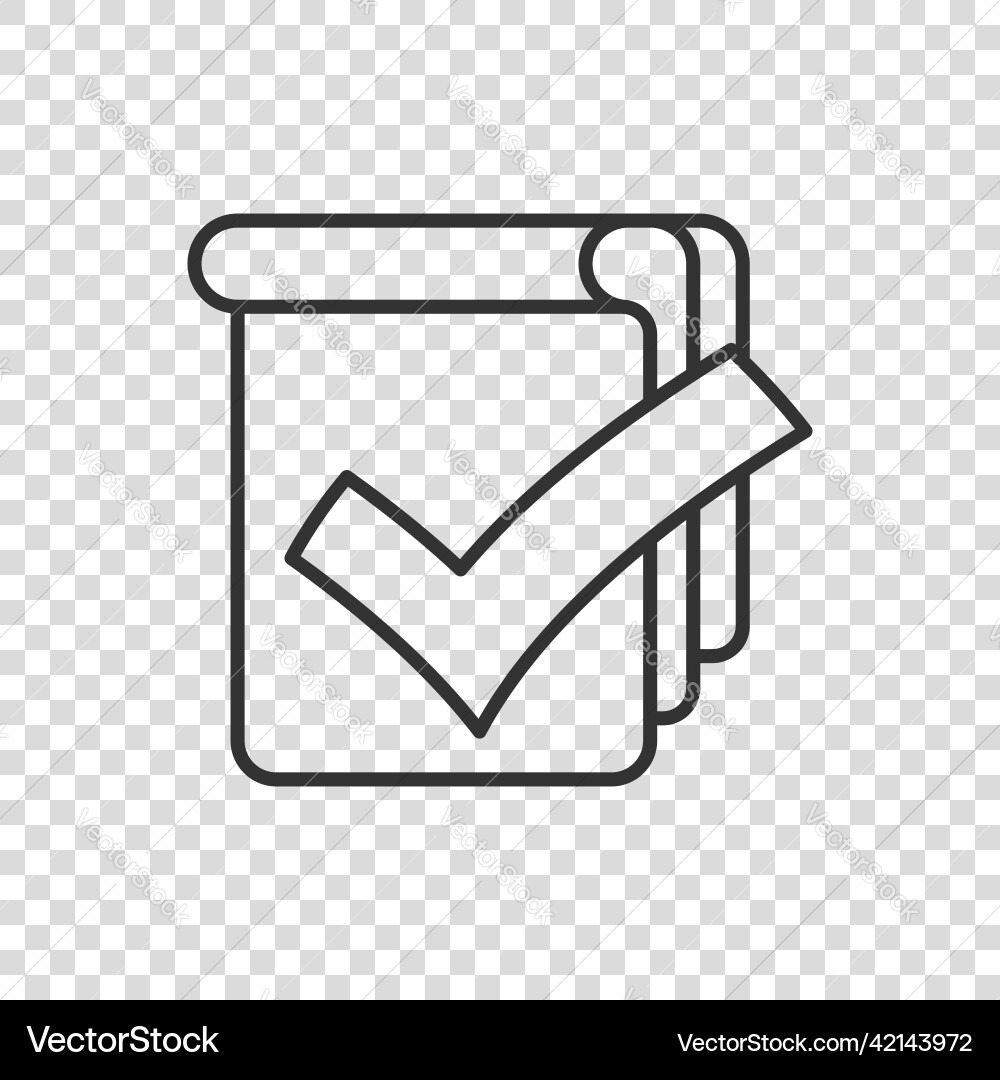 Document checklist icon in flat style report Document checklist icon in flat style report Vector Image