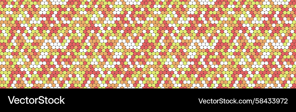 Dynamic Mosaic Pattern with Circles Vector Image