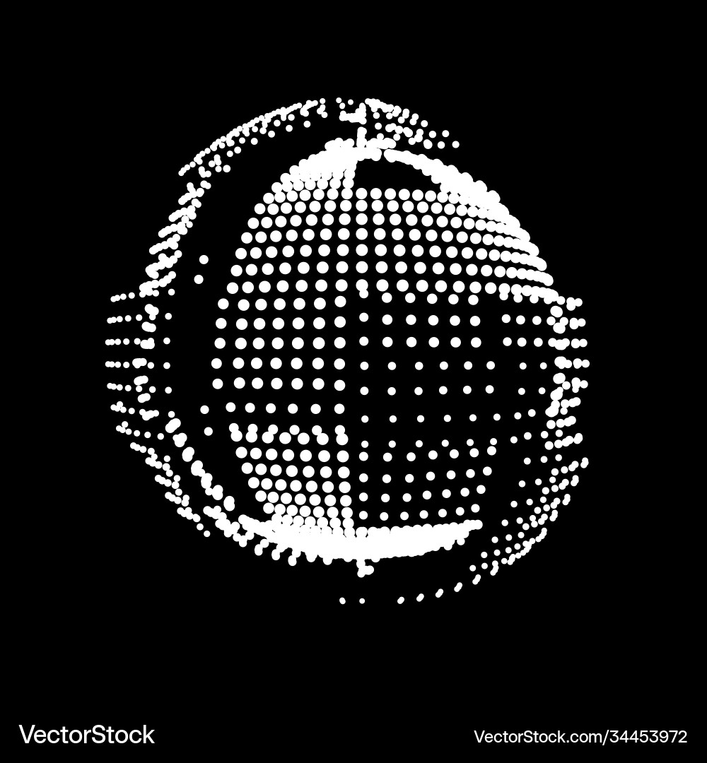 Exploding sphere a star flashed like grenade vector image