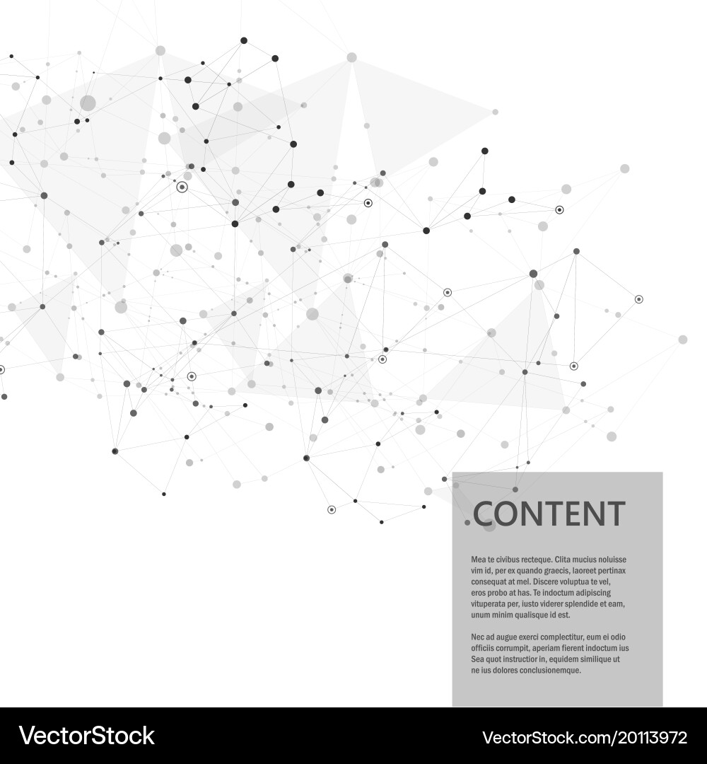 Geometric background with connected abstract vector image
