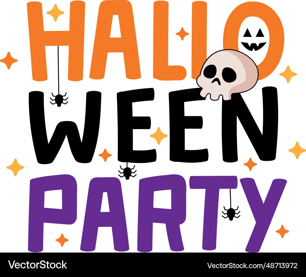Halloween party words – Royalty-Free Vector | VectorStock, image size:1000x906