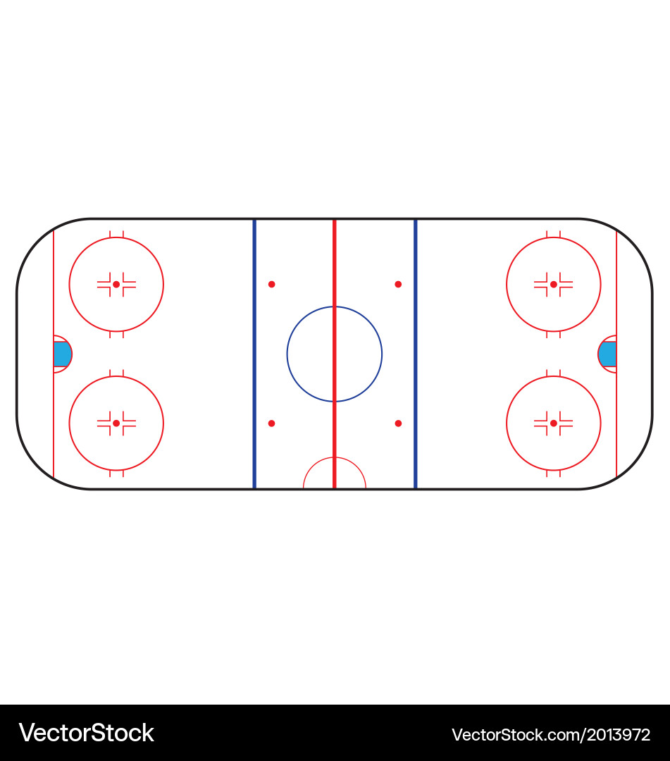 Ice hockey rink vector image