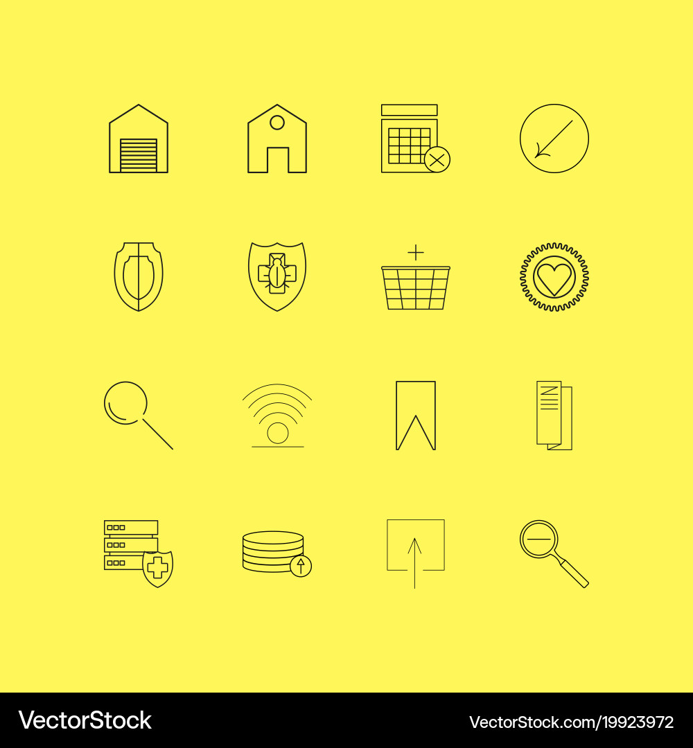 Internet of things linear icon set simple outline vector image