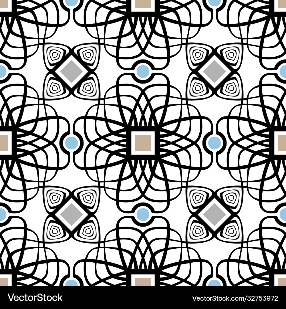 Linear abstract seamless pattern vector image