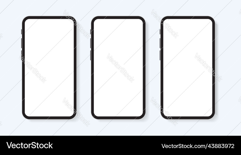 Modern smartphone with buttons mockup Vector Image