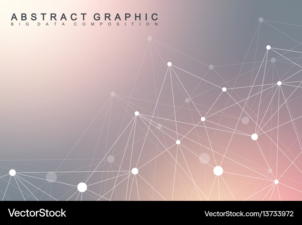 Molecular Network Background Vector Image