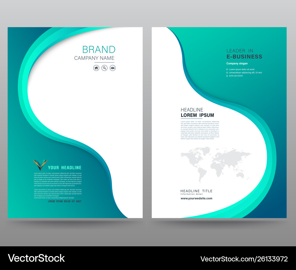 Template annual report Royalty Free Vector Image