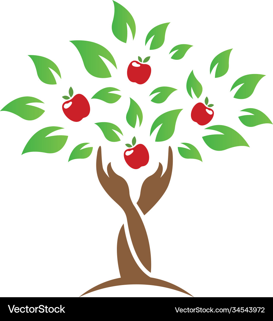 Tree hands icon design template isolated Vector Image