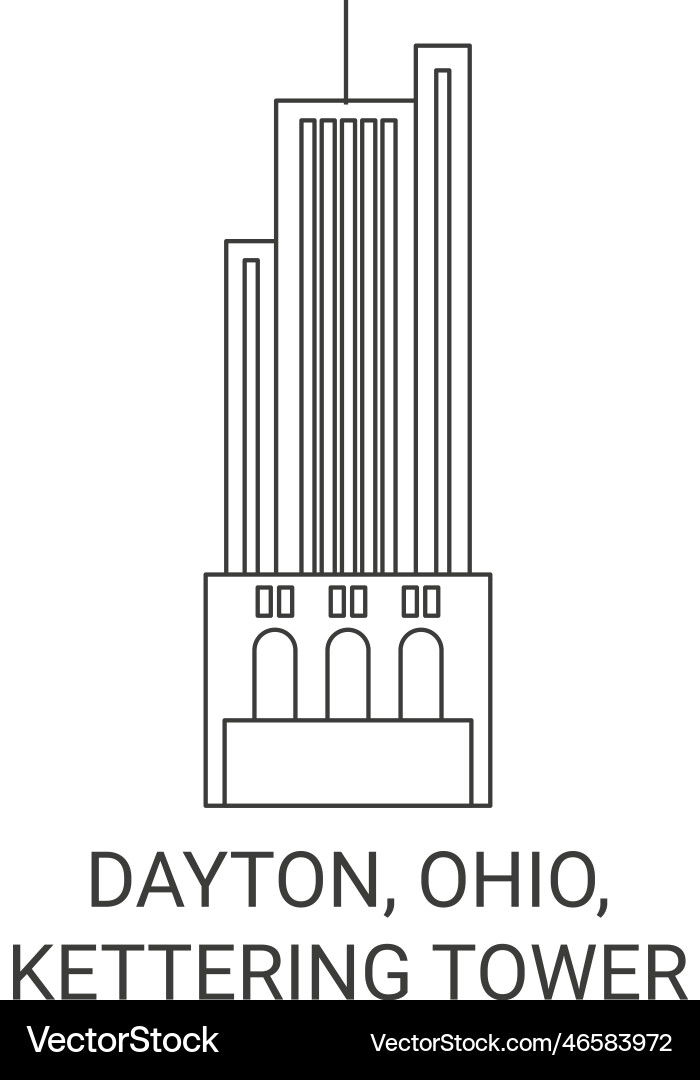 United states dayton ohio kettering tower United states dayton ohio kettering tower vector image