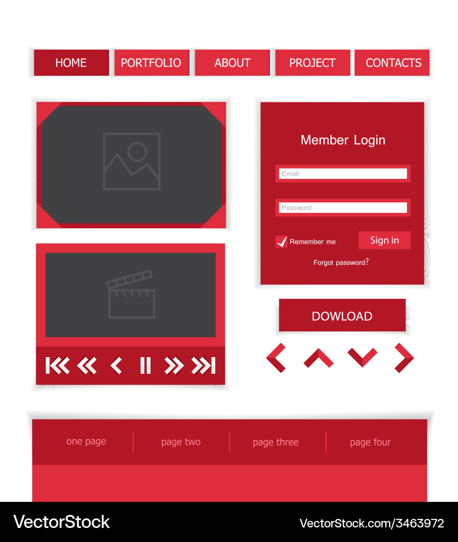 Web elements vector image