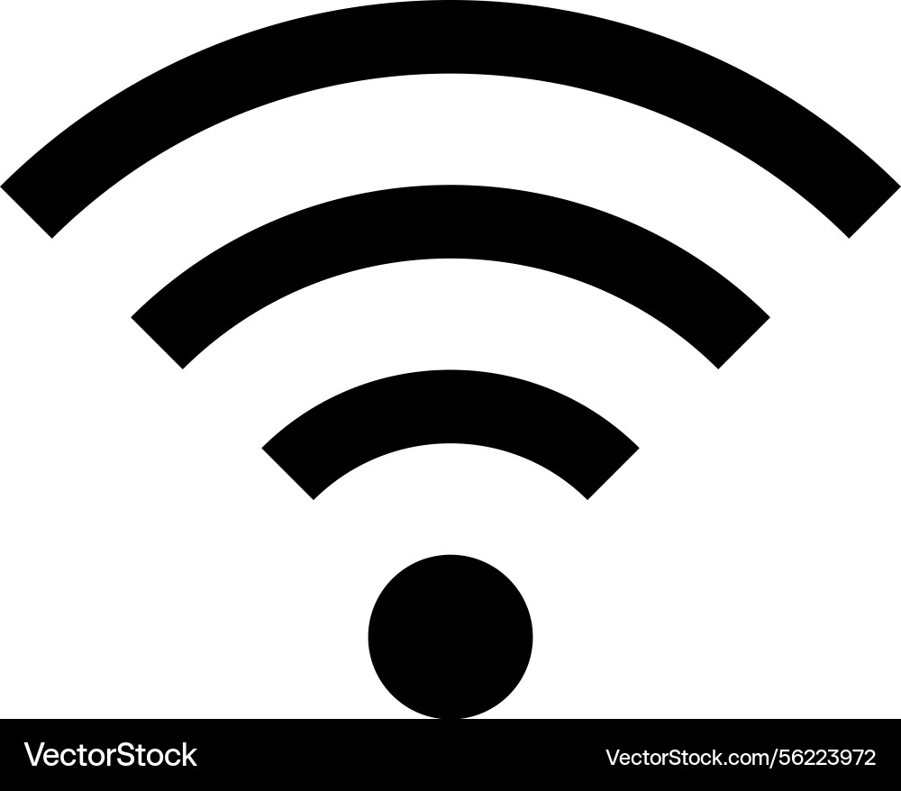 Wifi signal icon a wireless internet connection Wifi signal icon a wireless internet connection vector image