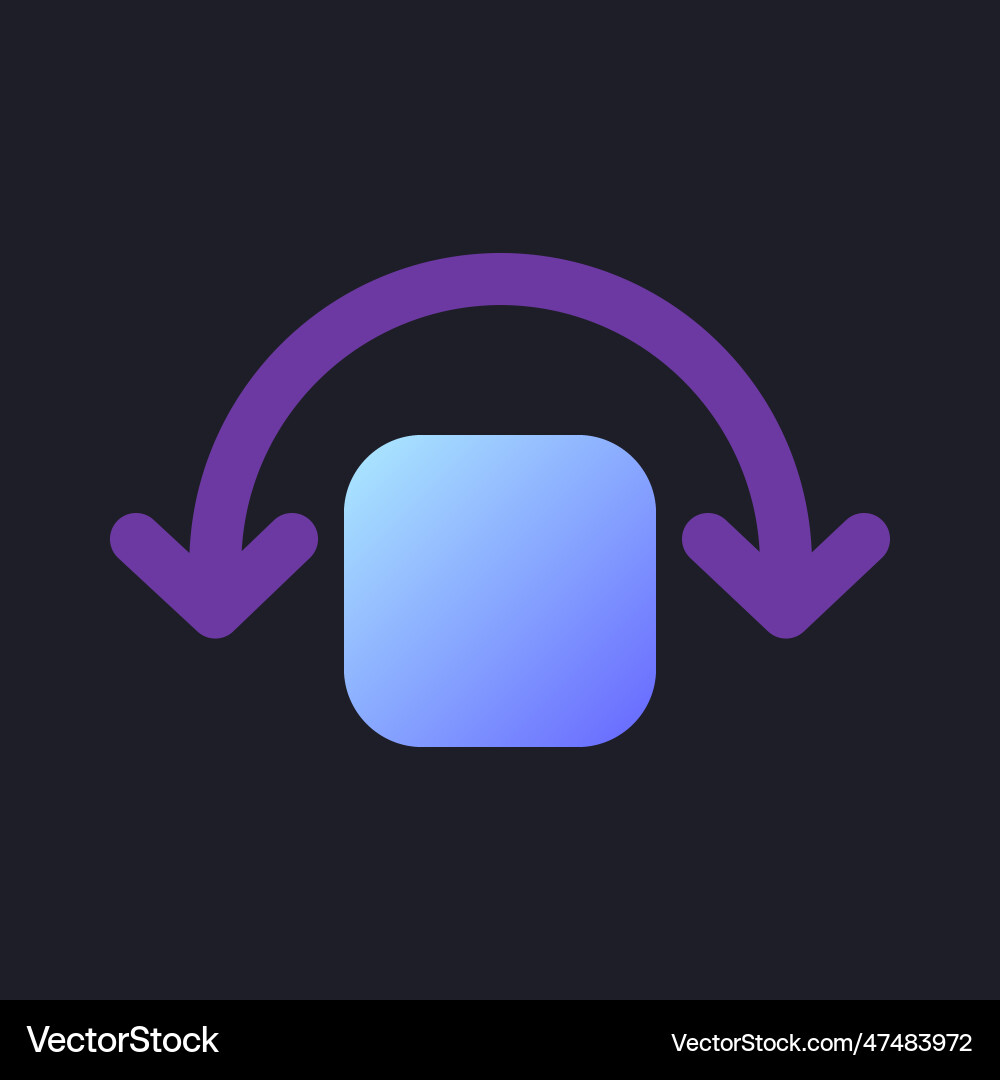 Wobble animation flat gradient fill ui icon Wobble animation flat gradient fill ui icon vector image