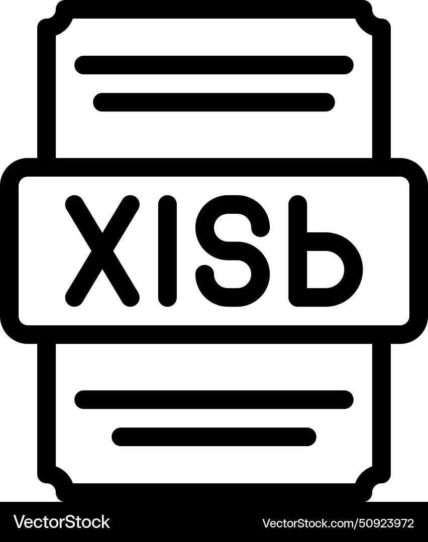 Xlsb icons file type spreadsheet files document vector image