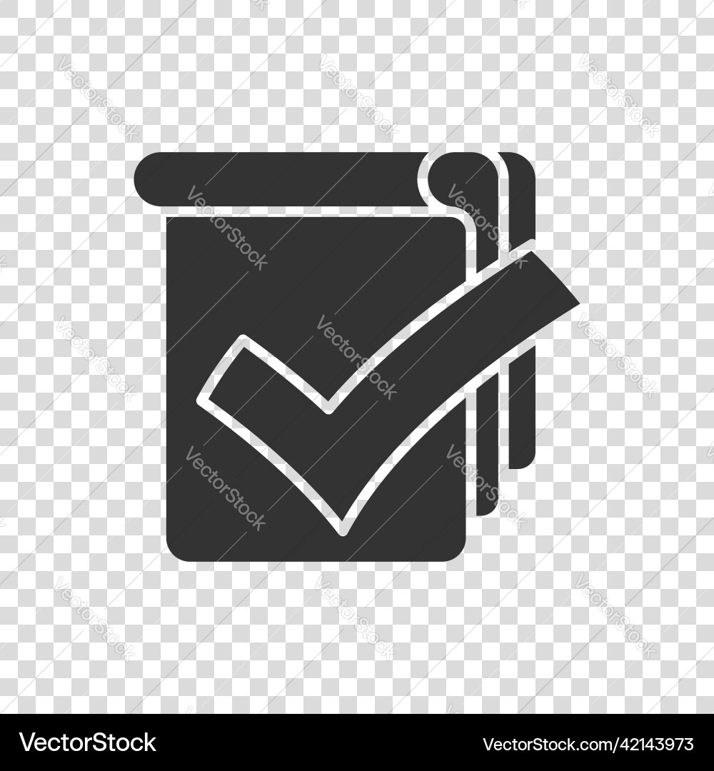Document checklist icon in flat style report Document checklist icon in flat style report Vector Image