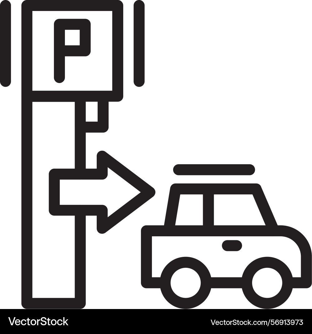 Exit signs linear style icon design Vector Image