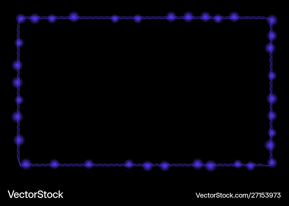 Flare mesh carcass rounded rectangle frame Vector Image