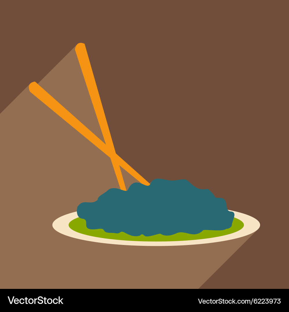 Flat with shadow icon and mobile application Vector Image