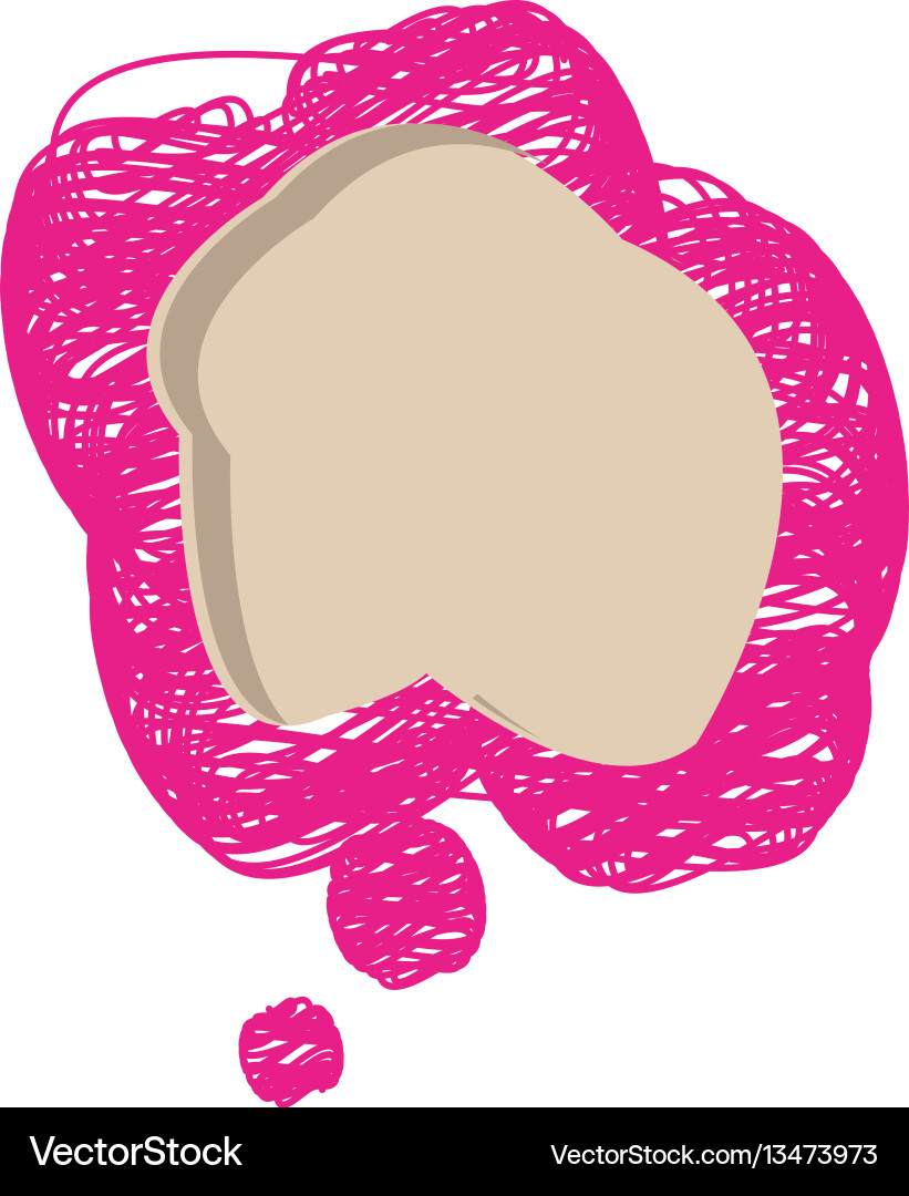 Fushia scribble cloud dialog box design Vector Image
