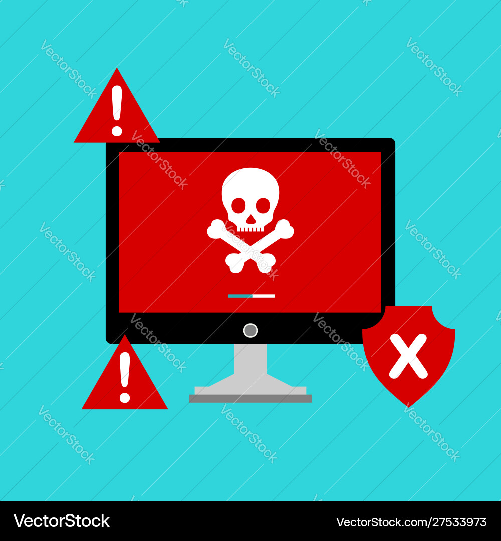 Hacker activity computeralert notification Hacker activity computeralert notification Vector Image