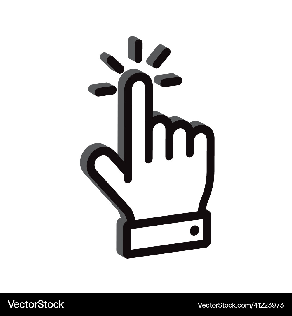 Klicken Sie auf Fingersymbol Zeiger klicken Taste Klicken Sie auf Fingersymbol Zeiger klicken Taste vektorbild