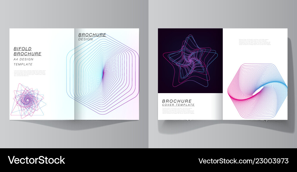 Layout of two a4 format cover mockups Layout of two a4 format cover mockups vector image