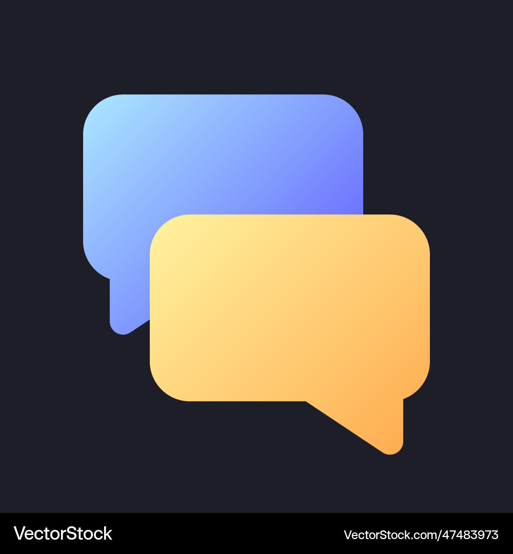 Messenger flat gradient fill ui icon for dark Messenger flat gradient fill ui icon for dark vector image