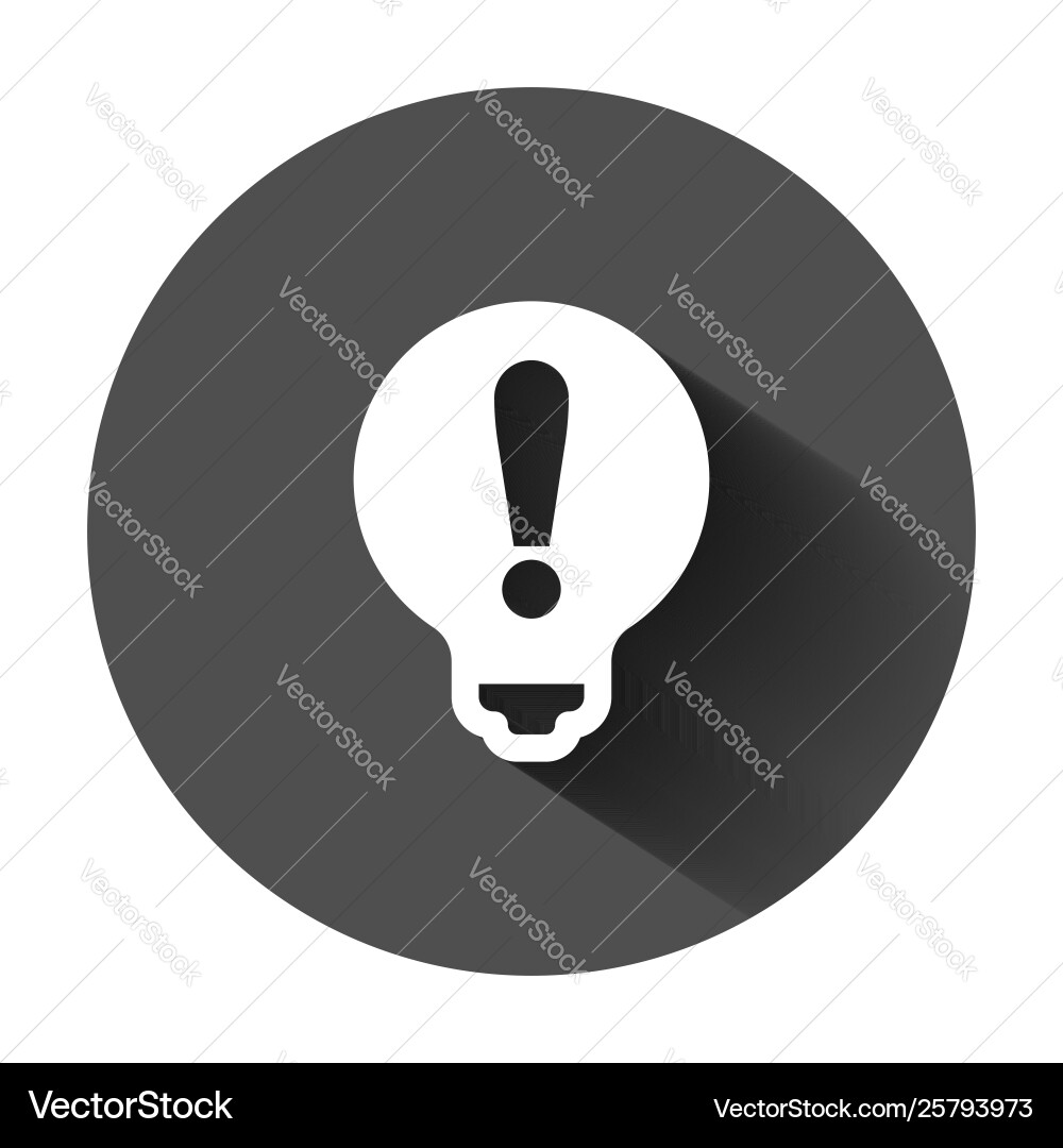 Problem solution icon in flat style light bulb Problem solution icon in flat style light bulb vector image