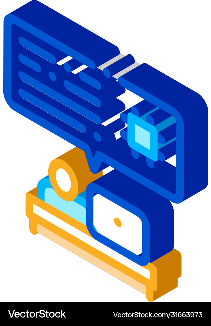 Programming code isometric icon Programming code isometric icon Vector Image