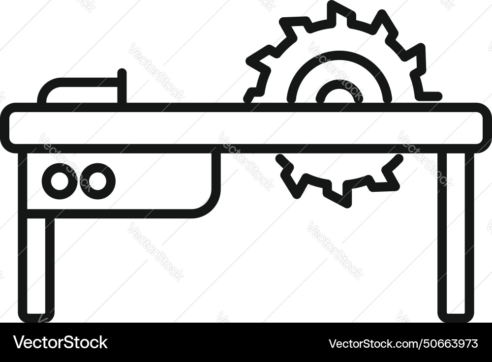Router cnc machine icon outline control Router cnc machine icon outline control Vector Image