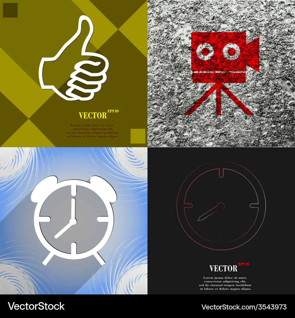 Set of abstract backgrounds with different web Vector Image