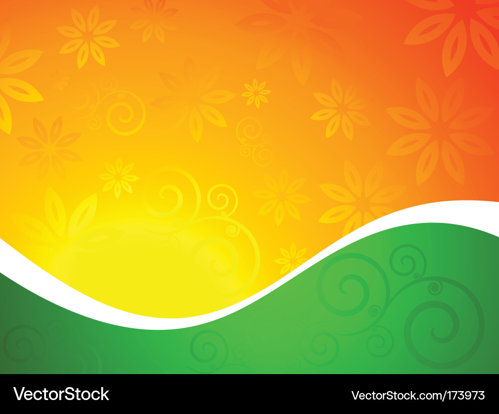 Swirling Floral Background Vector Image