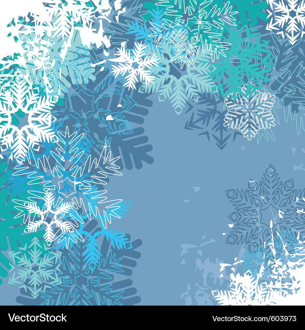 Winter Snowflake Background vector image